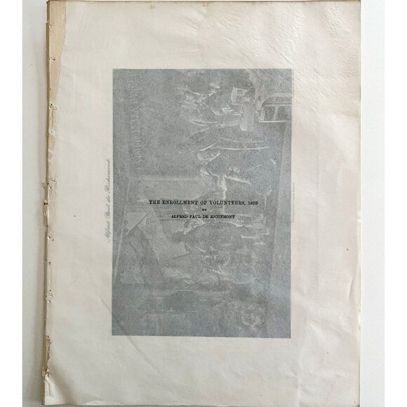 Franco Prussian War Enrollment Of Volunteers Photogravure Victorian 1894 DWS4 - Picture 3 of 3